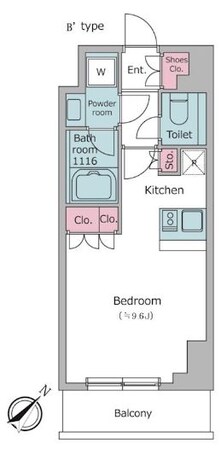 都立大学駅 徒歩4分 4階の物件間取画像